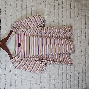 Talbots XL Petite Colorful Striped Top